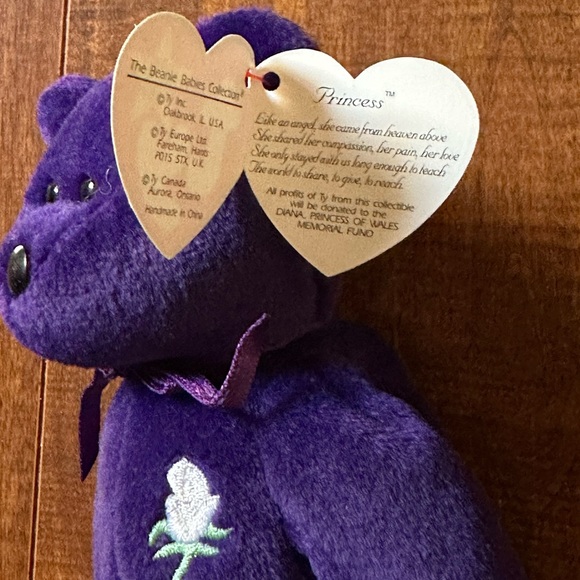 1997 TY PRINCESS DIANA BEANIE BABY NEW EXCELLENT CONDITION. - Picture 2 of 2